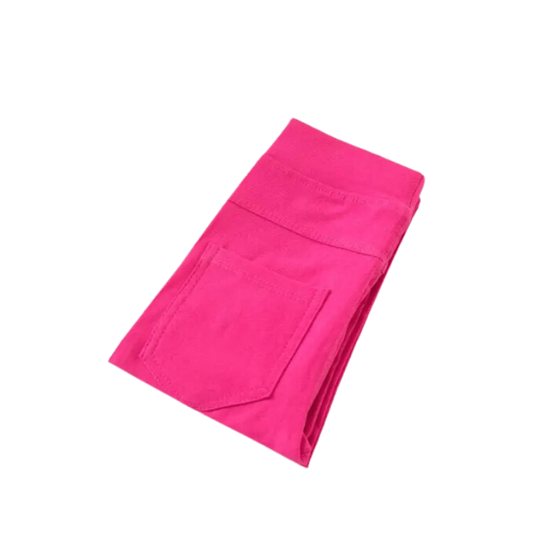 Calça Elástica Infantil Para Meninas Rosa Escuro - Vilumagazine