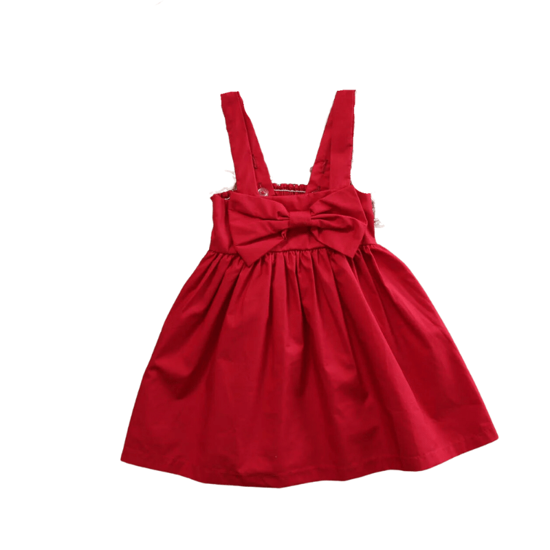 Vestido Vermelho Laço Infantil Vermelho- Vilumagazine