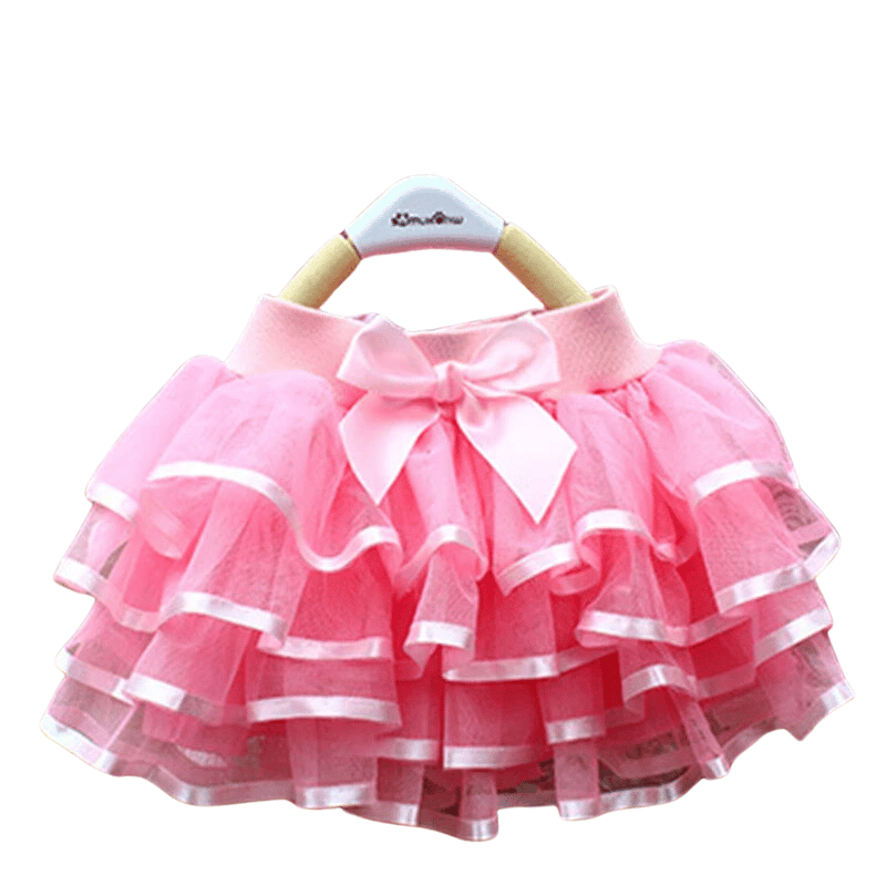 Mini Saia Tutu de Tule Infantil Arco-íris Rosa Claro - Vilumagazine