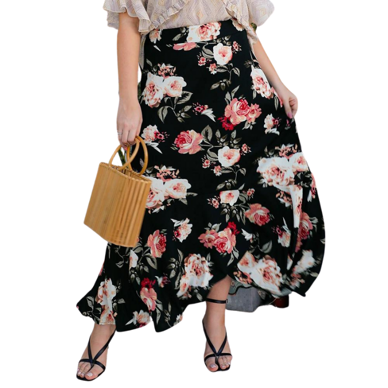 Saia Floral Plus Size Estilo Verão - Vilumagazine