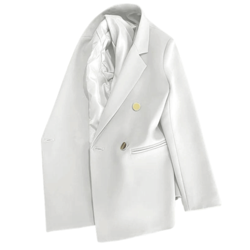 Blazer Casual Feminino Luxo Branco - Vilumagazine