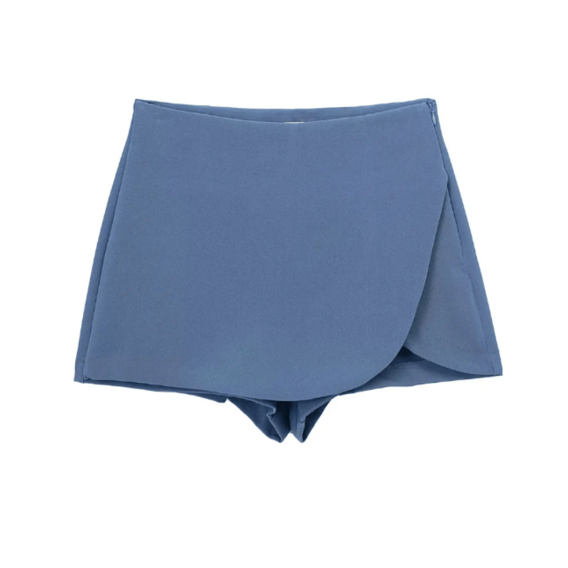 Shorts Saia Zíper Lateral Bege - Vilumagazine