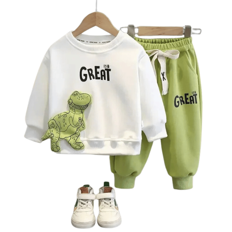 Conjunto Infantil Duas Peças com Blusa e Calça Dinossauro - Vilumagazine