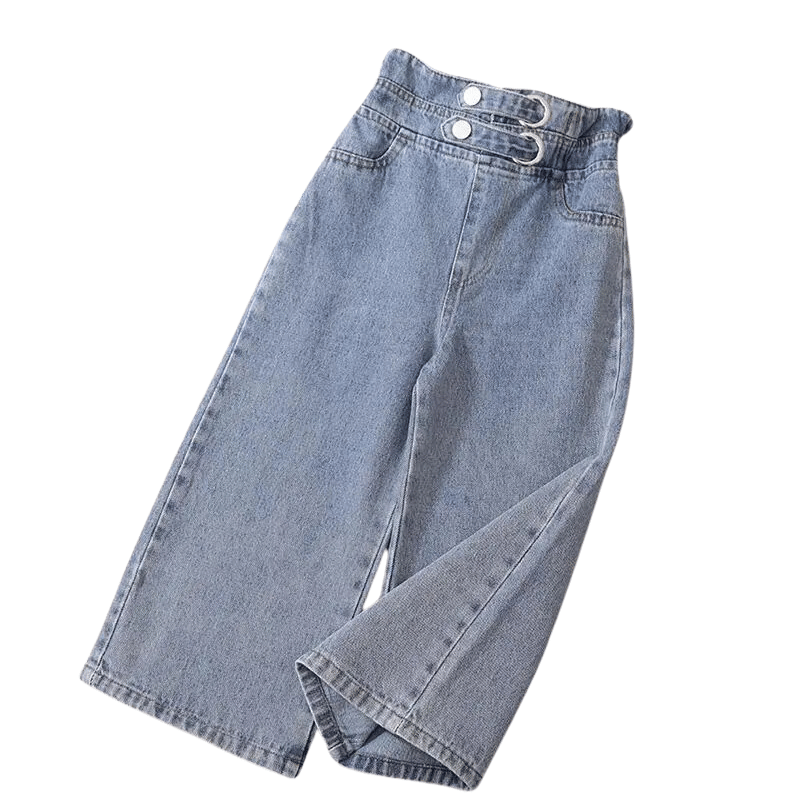 Calça Jeans Infantil Meninas Boca Larga - Vilumagazine