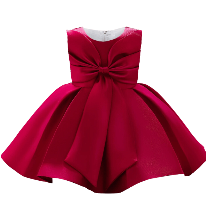 Vestido de Princesa Para Festa Grande Laço Vermelho - Vilumagazine