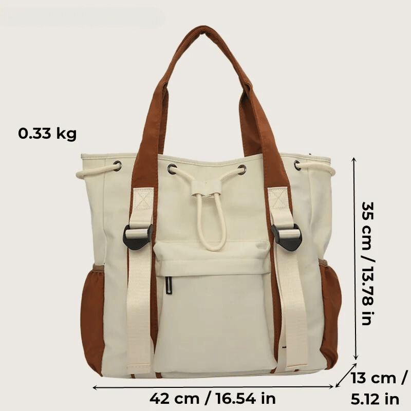 Bolsas Grande de Tecido de Nylon Branco - Vilumagazine