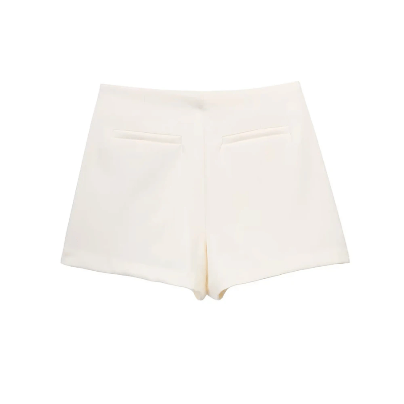 Shorts Saia Zíper Lateral Branco - Vilumagazine