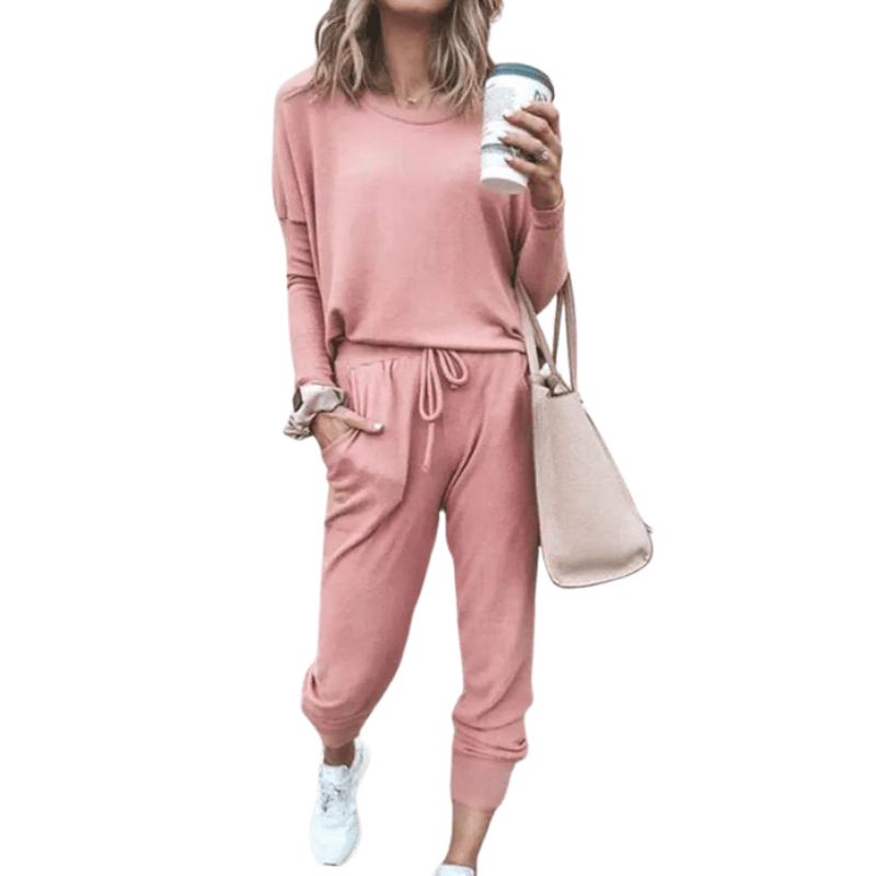 Conjunto Feminino Moletom Rosa - Vilumagazine