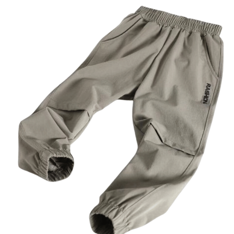 Calça Cargo Infantil Masculina Algodão- Cáqui -Vilumagazine