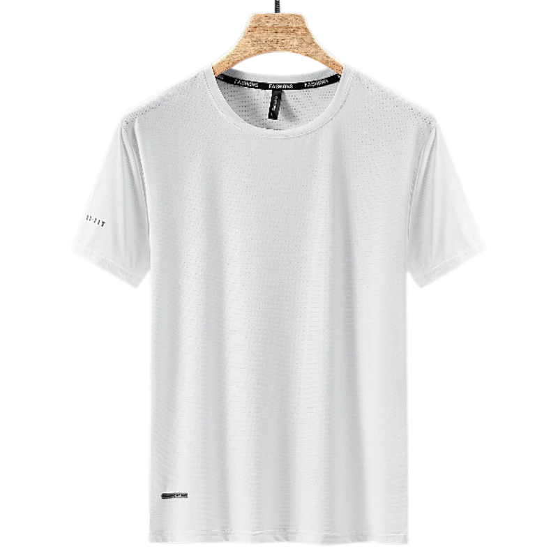 Camiseta Esportiva Masculina Ginástica Plus Size - Branca - Vilumagazine