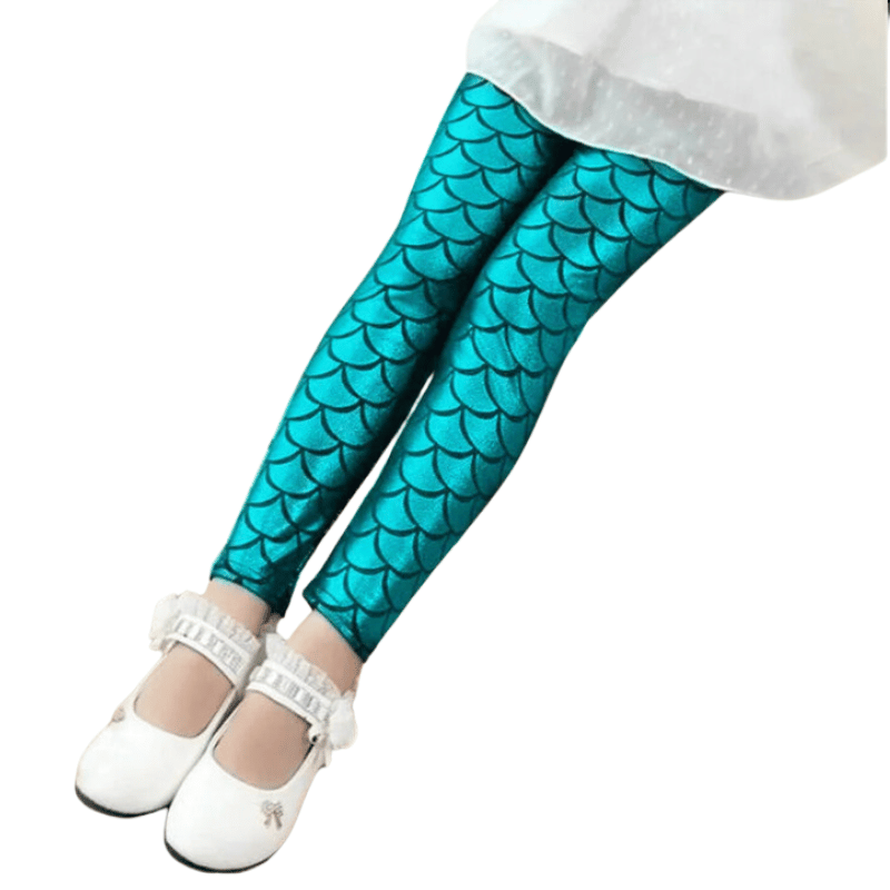 Calça Legging de Sereia Infantil Azul - Vilumagazine