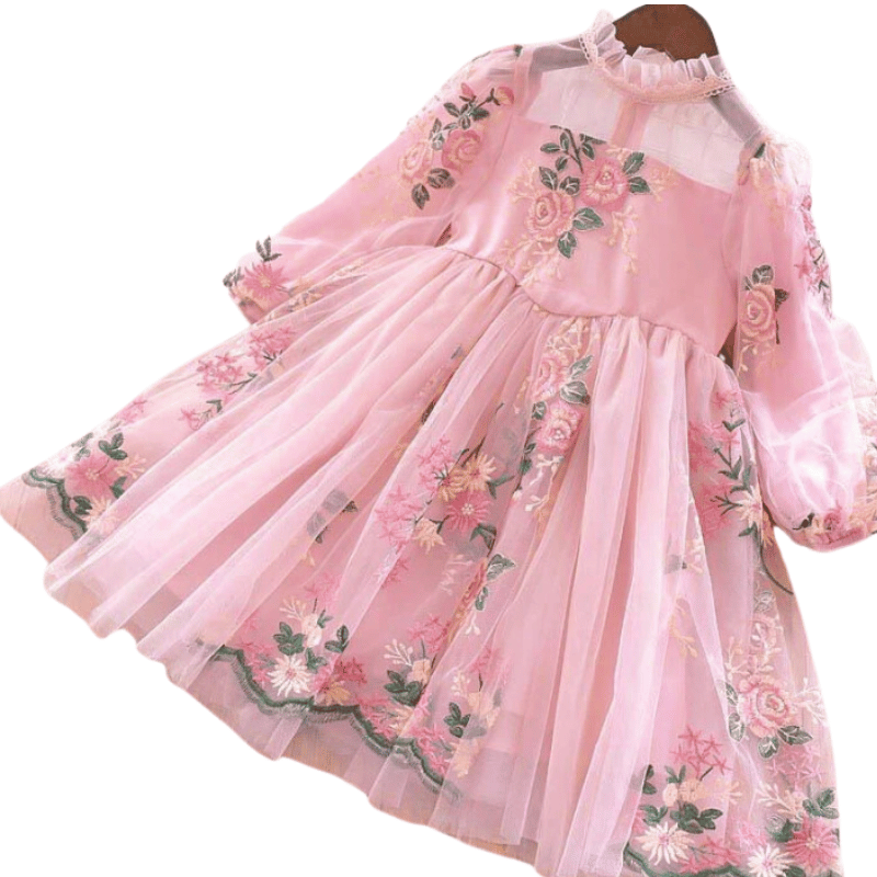 Vestido Infantil Encanto Floral Rosa - Vilumagazine