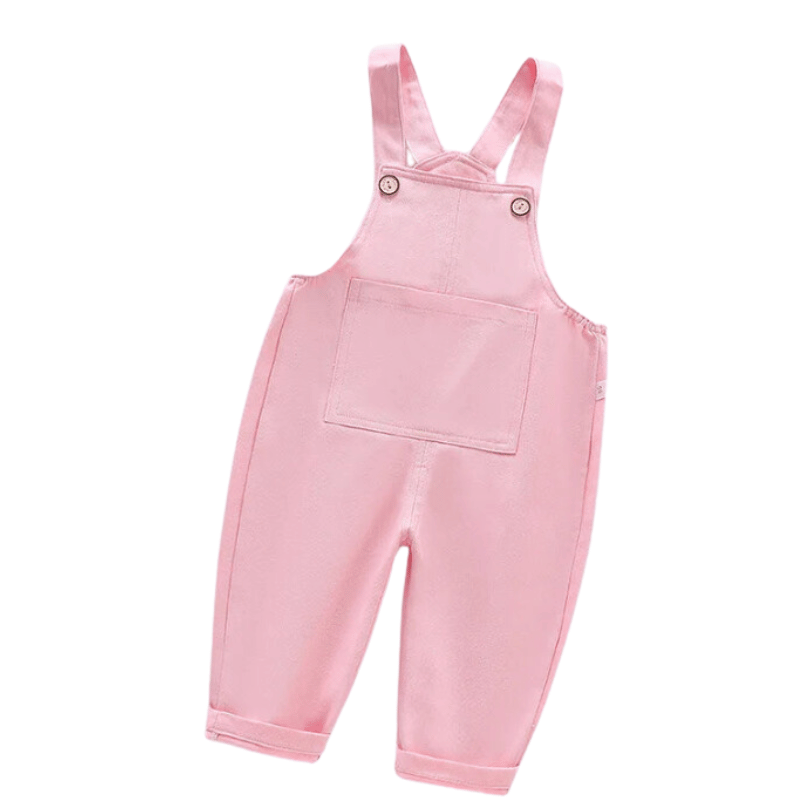 Macacão Fofo de Denim Para Bebê Menina Rosa - Vilumagazine