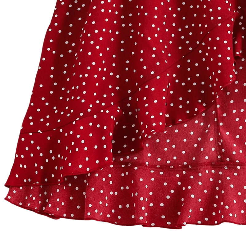 Vestido Infantil Clássico com Poás Vermelho - Vilumagazine