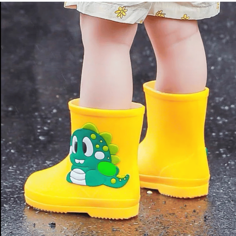 Botas de Chuva Infantis à Prova D'Água e Antiderrapantes Amarela - Vilumagazine