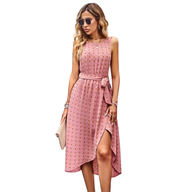 Vestido Casual Verão Boêmio Rosa - Vilumagazine