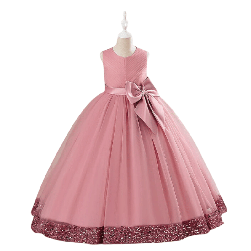 Vestido de Princesa Fofinho com Lantejoulas Rosa - Vilumagazine