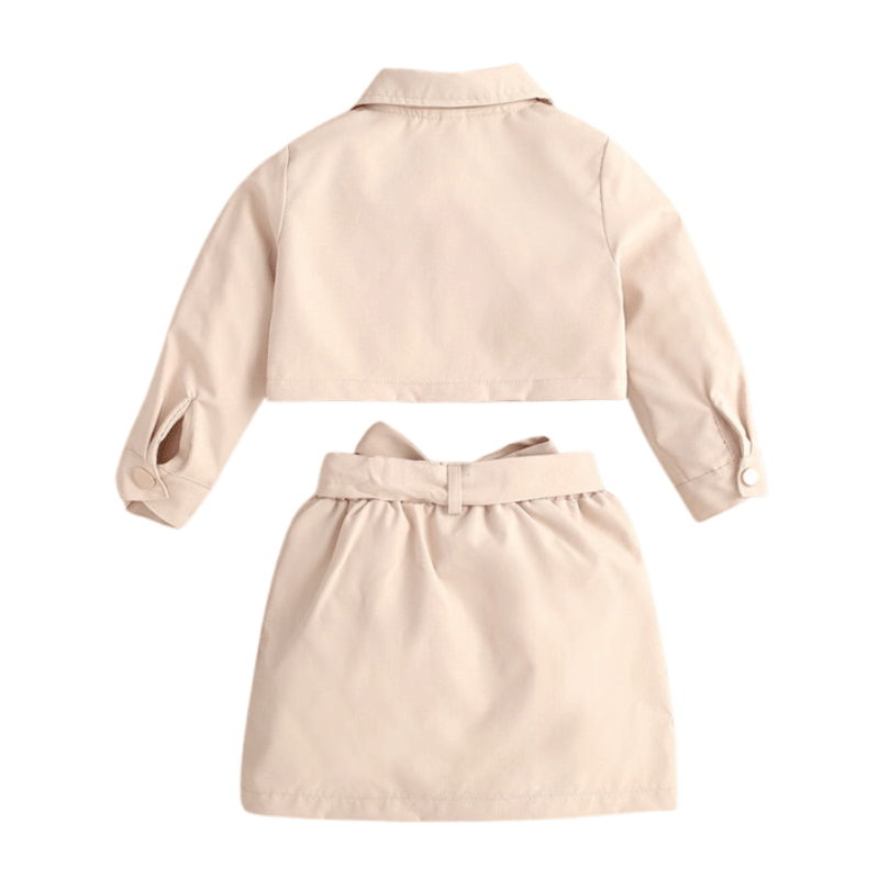 Conjunto Infantil Meninas Saia e Jaqueta Branco - Vilumagazine