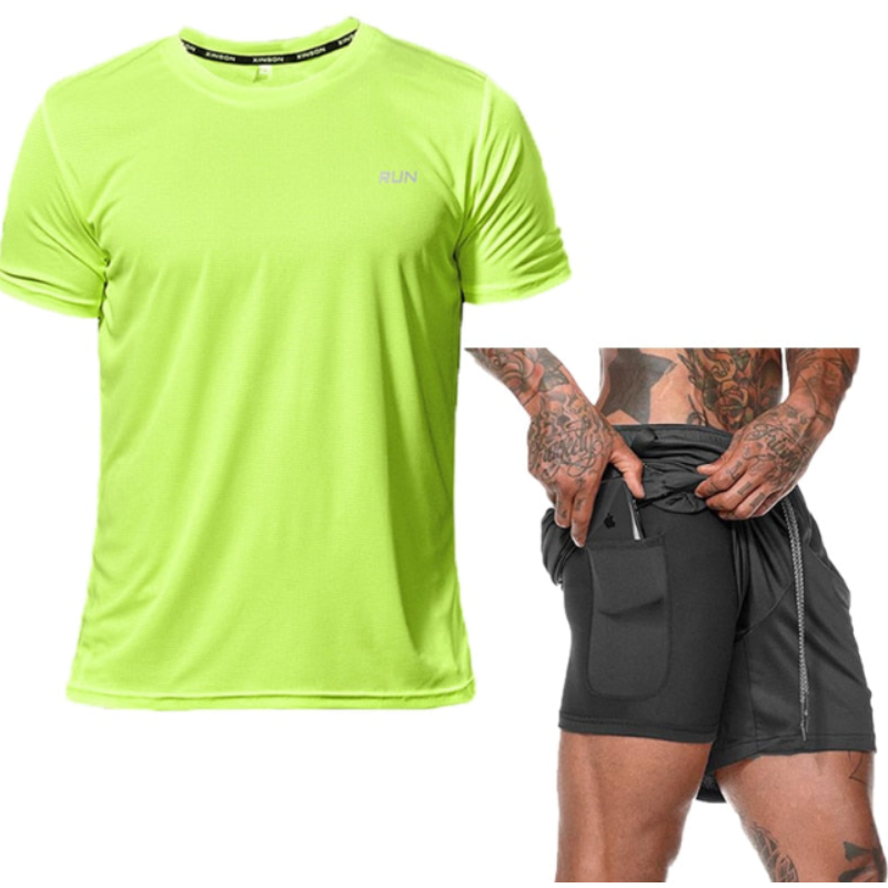 Conjunto de Treino Masculino - Verde e Cinza - Vilumagazine