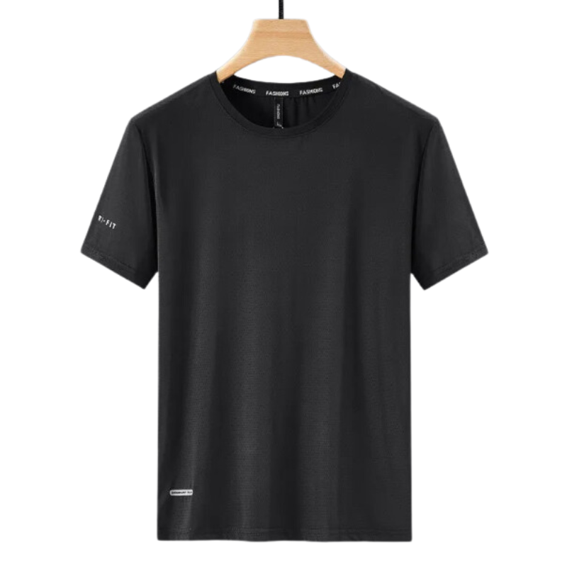 Camiseta Esportiva Masculina Ginástica Plus Size - Preta - Vilumagazine