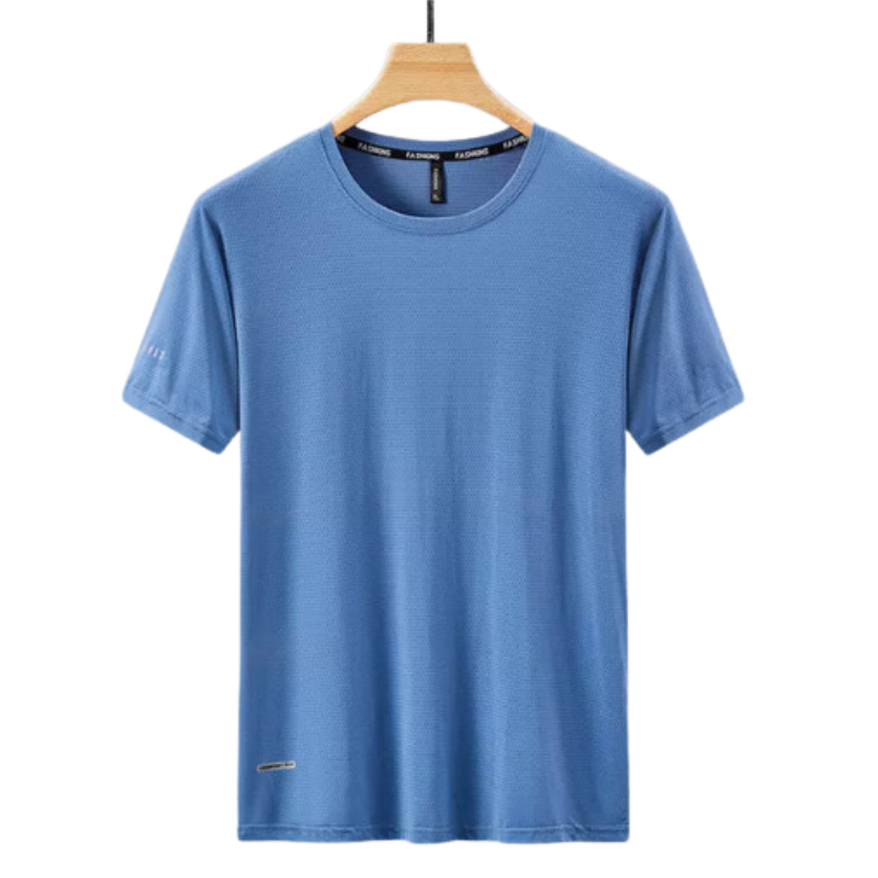 Camiseta Esportiva Masculina Ginástica Plus Size - Azul - Vilumagazine