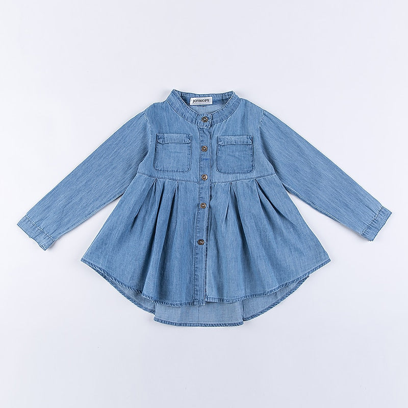 Camisa Jeans Infantil Para Menina - Vilumagazine