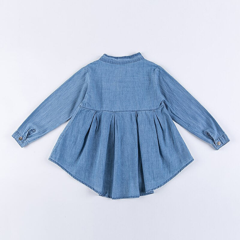 Camisa Jeans Infantil Para Menina - Vilumagazine