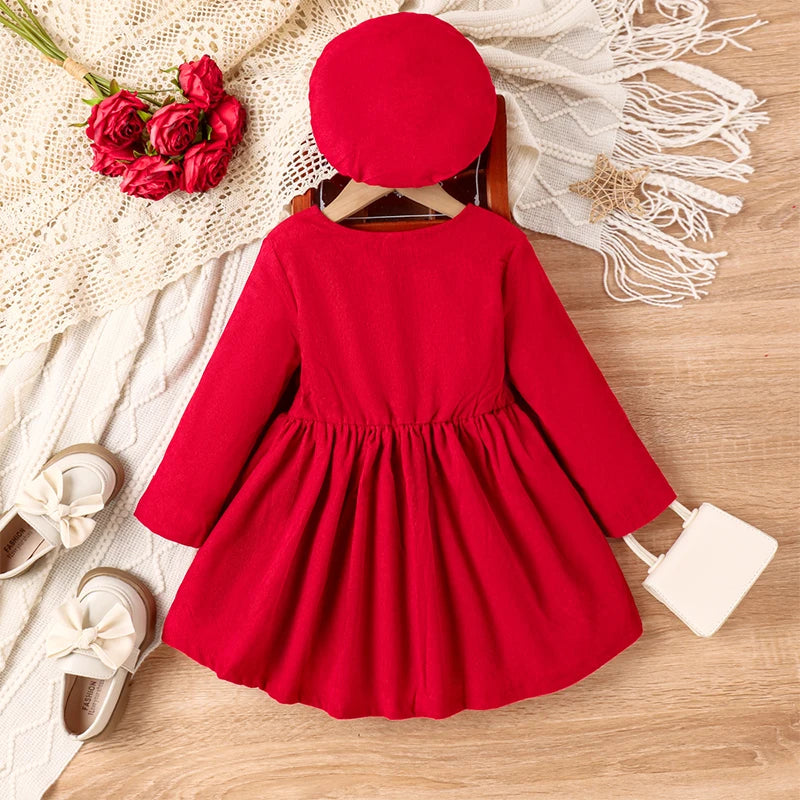 Vestido Infantil Encanto com Boina- Vilumagazine