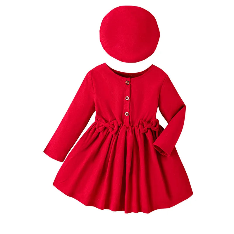 Vestido Infantil Encanto com Boina- Vilumagazine