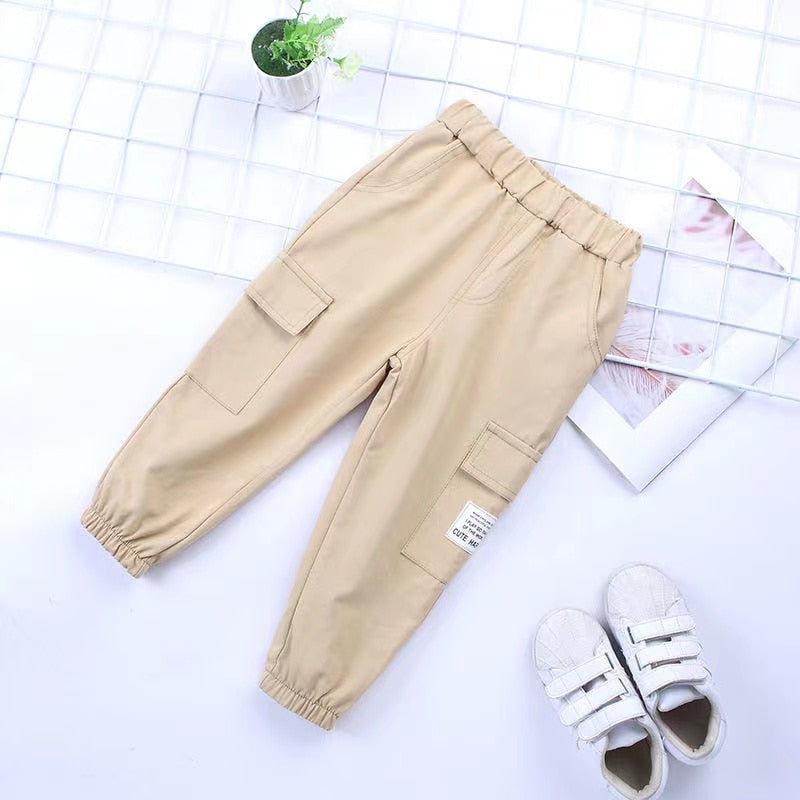 Calça de Algodão com Bolso Lateral Infantil - Vilumagazine