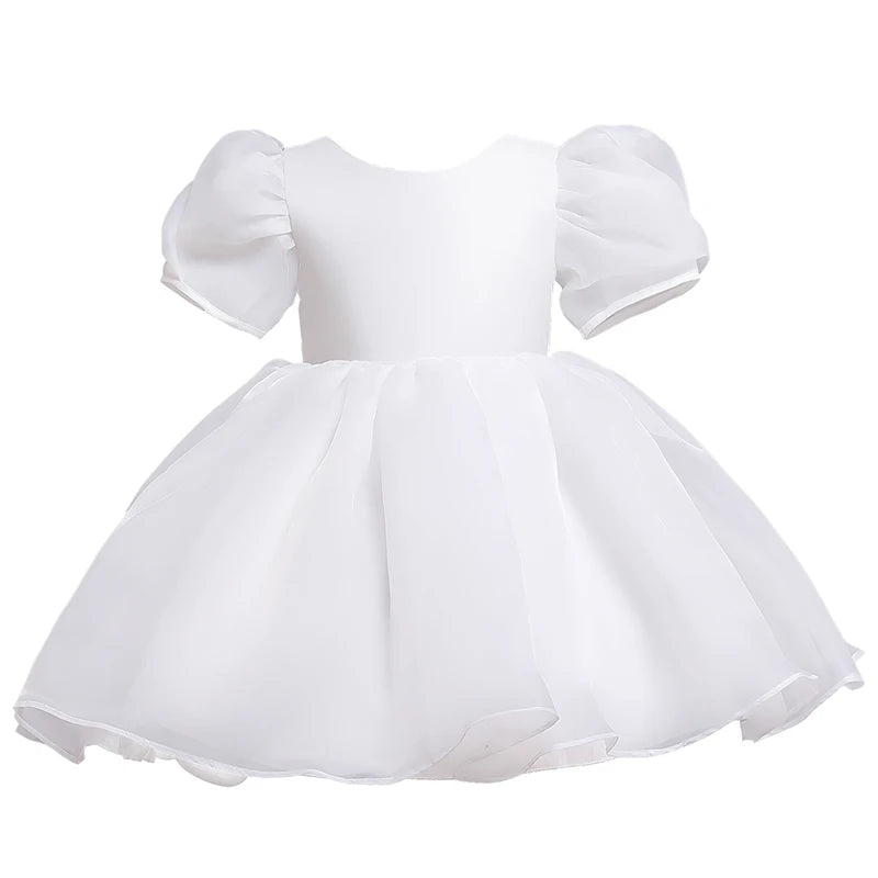 Vestido Fofo Infantil de Tule Branco - Vilumagazine