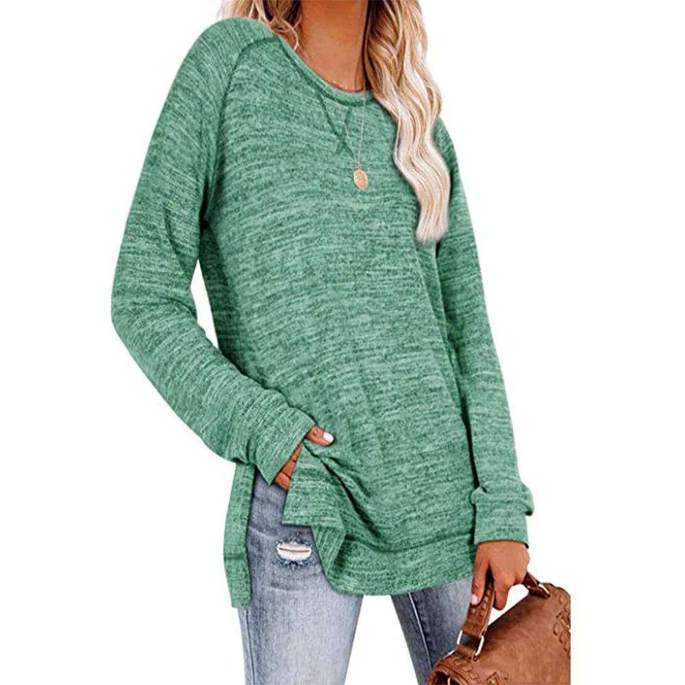 Blusa Feminina Longa Dividida Verde - Vilumagazine