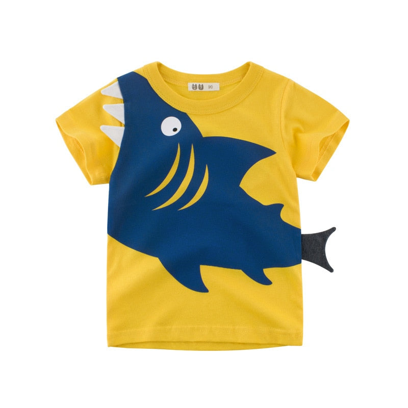 Camiseta Infantil 3D Amarelo Tuba- Vilumagazine