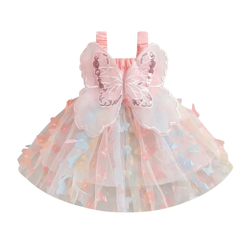 Vestido Infantil Borboleta 3D modelo3 - Vilumagazine