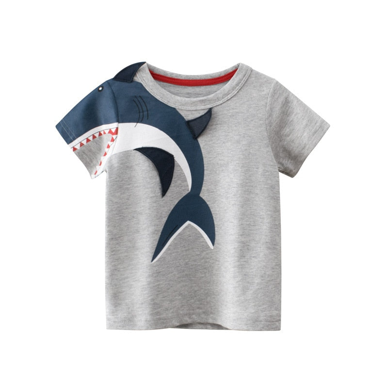 Camiseta Infantil 3D Cinza Tuba- Vilumagazine