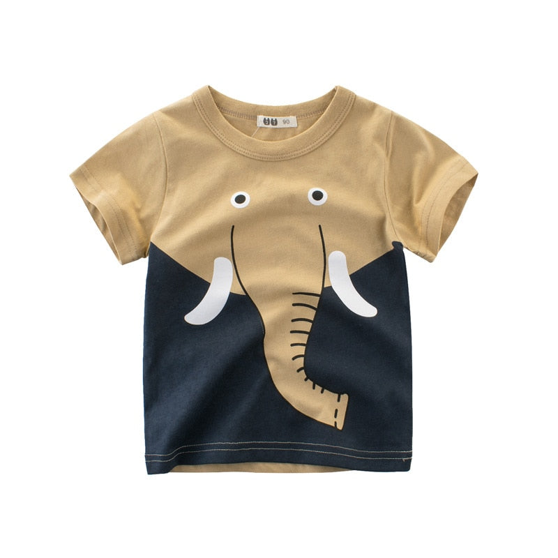 Camiseta Infantil 3D Marrom Elefante - Vilumagazine