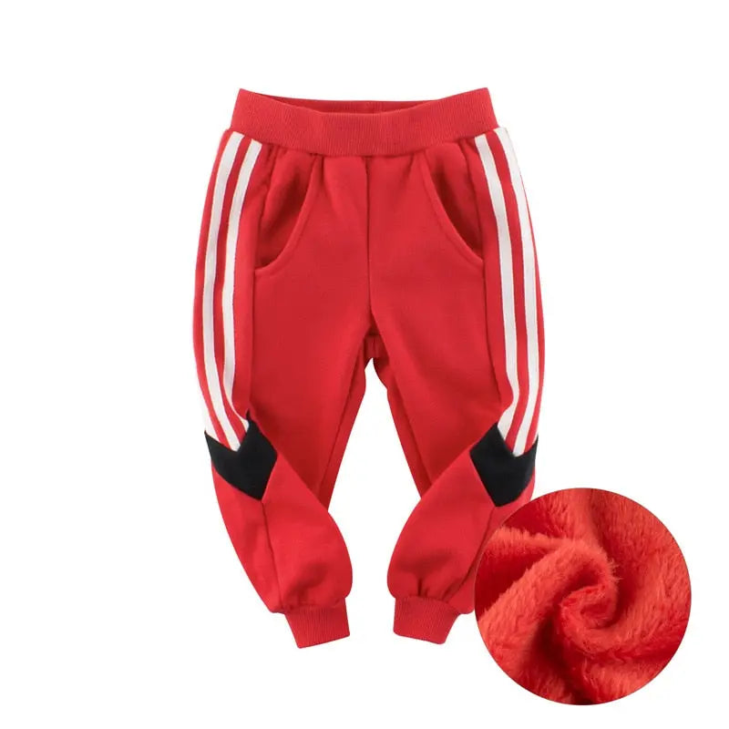 Calça Infantil Quente Algodão Inverno - Vermelha - Vilumagazine