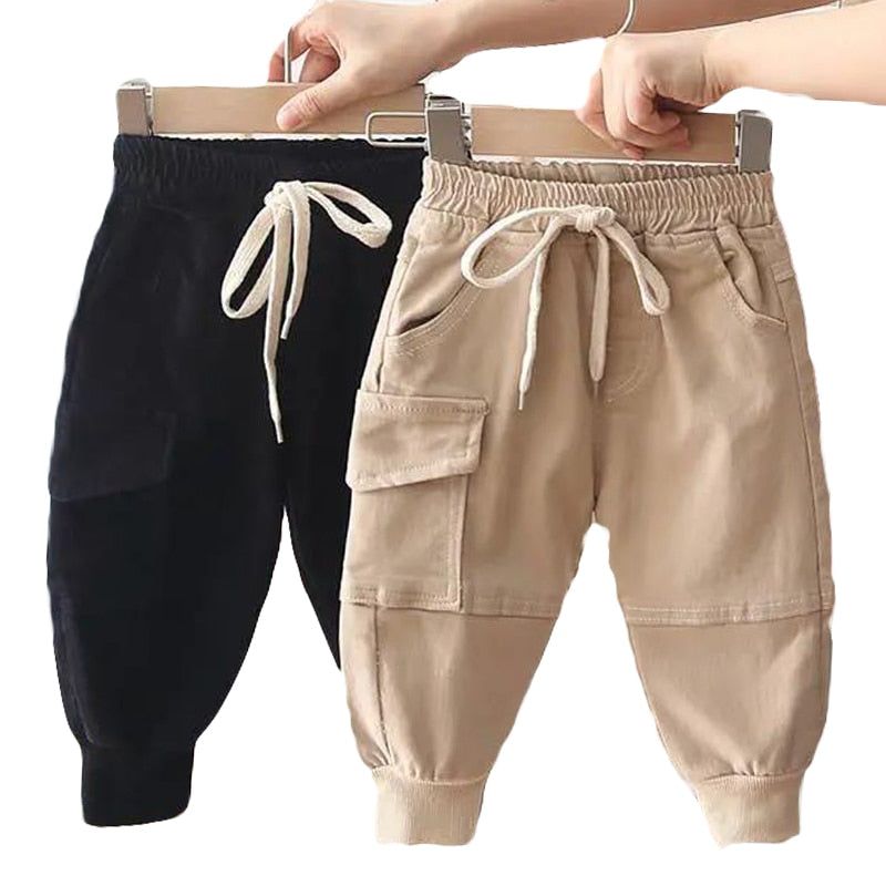 Calça de Algodão com Bolso Lateral Infantil - Vilumagazine