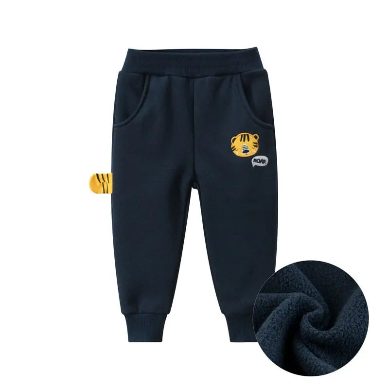 Calça Infantil Quente Algodão Inverno - Azul Marinho -Vilumagazine